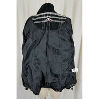 Tally Weijl Tartan Plaid Fleece Knit Funnel Neck Belted Bomber Jacket Womens 38