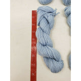 Fleece Artist Hand Dyed Spun Yarn 1 oz Skeins Hanks Soft Wool Lot 8 Light Blue