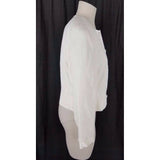 Vintage Andrew Harvey Collarless Floral Brocade Blazer Jacket Womens 8 USA Ivory