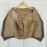 Vintage Yves Saint Laurent Brown Plaid Pointed Vest Mens S M Waistcoat Button Up
