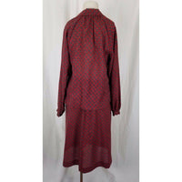 Matti of Lynne 2 Piece Skirt & Shirt Top Jacket Outfit Set Suit Womens 6 Paisley