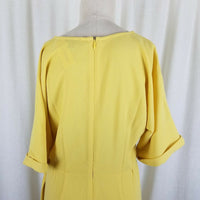 Ann Taylor Factory Wrap Side Tie Yellow Chiffon Midi Dress Womens S NWT $110