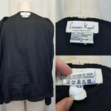 Laurence Kazar Heavily Beaded Black Silk Blazer Jacket Womens PL USA Formal