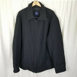 The Gap Wool Blend Quilted Insulated Peacoat Car Coat Jacket Mens XXL 2XL Black