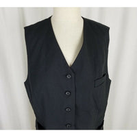 TopHat New York Button Up Pointed Wool Dress Dressy Waistcoat Vest Womens M USA