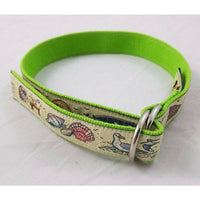 The Belted Cow D-Ring Ribbon Web Belt Green Beach Scene Kids Youth Boys Girls