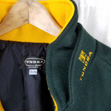 Vintage Green Bay Packers Pullover Henley Wool Bomber Jacket Mens XL 1/4 Zip