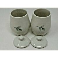 SYRACUSE Carefree True China Wayside Fruit 5" Sugar Bowls With Lids USA Set Of 2