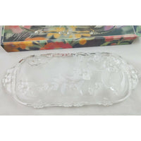 Mikasa Walther Glass West Germany Crystal Canapé Tray Server Maria Spring Medley