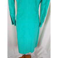Samuel Roberts Peter Hatsi Androu Green Vegan Suede Brushed Dress Womens 10 USA