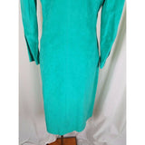 Samuel Roberts Peter Hatsi Androu Green Vegan Suede Brushed Dress Womens 10 USA