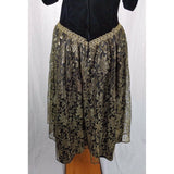 Jessica McClintock Bridal Velvet Keyhole Gold Lace Formal Dress Womens 12 USA