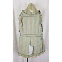Tyler Boe Double Breasted Pinstripe Military Peacoat Jacket Blazer Coat Womens 8