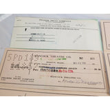 Hancock Theatre Boston Jan 1952 Cancelled Bank Checks Deposit Slips Lot Strand