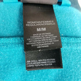 The North Face Fleece Lined Zip Up Microfiber Windbreaker Jacket Womens M Blue