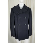 Vintage Peacoat Mens 34R Vietnam Era 8 Button Military Kersey Mans Wool Coat 60s