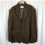 Vintage Eighty Eight Chocolate Brown Corduroy Sport Coat Blazer Jacket Mens XL