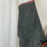 Vintage Jordache Leather Wood Toggle Front Vest Womens S M Satin Back Waistcoat