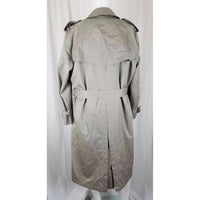 Stafford Insulated Double Breasted Trench Coat Mens 42R Removable Lining Khaki