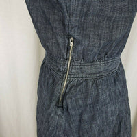 Clock House Denim Blue Jean Rockabilly Swing Fit & Flare Dress Womens sz 40 S M