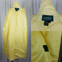 LRL Lauren Ralph Lauren Light Yellow Placket Front Trench Coat Women's size Large