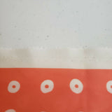 Polka Dot Donut O's Silky Satin Fabric 1.5 Yards 62.5"x54" Orange White Material