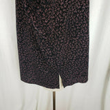 Elementz Stretch Jersey Knit Floral Metallic Top Shirt Tunic Blouse Womens 3X