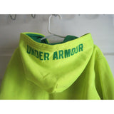 Under Armour Storm Neon Yellow Big Logo Hoodie Hooded Sweatshirt Youth Girls M