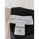 Jessica McClintock Bridal Velvet Keyhole Gold Lace Formal Dress Womens 12 USA
