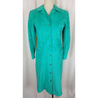 Samuel Roberts Peter Hatsi Androu Green Vegan Suede Brushed Dress Womens 10 USA