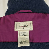 LL Bean Nylon Fleece Lined Vest Womens XS Full Zip Up Outdoor Mountain Raspberry