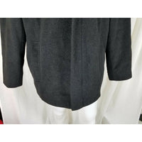 J.Crew Quilted Fleece Lining Wool Short Car Coat Jacket Peacoat Mens M Charcoal