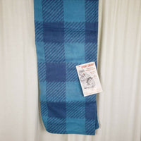 The Sportsman Double Duty Thermal Cushion or Blanket Vintage 64x50 in Blue Plaid
