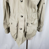 Travelsmith Khaki Cargo Jacket Canvas Safari Field Womens L Conversion Anorak