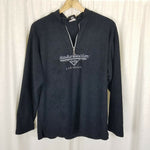 Harley Davidson Cafe Vegas Fleece 1/4 Zip Pullover Sweater Jacket Mens M Henley