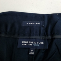 Jones New York Signature Petites Admiral Skirt Womens 8P Short Pencil Navy Blue