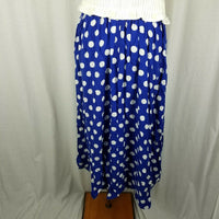 The Avenue Ribbed Knit Top Polka Dot Skirt Cotton Dress Womens 14 16 Vintage 80s
