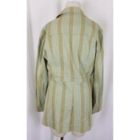 Tyler Boe Double Breasted Pinstripe Military Peacoat Jacket Blazer Coat Womens 8