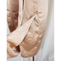 Vero Moda Satin Dress Fitted Bodycon Sexy Built in Scarf Faux Wrap Womens M Nude