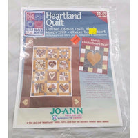 JoAnn Heartland Quilt Block of the Month March 1999 Checkerboard Heart Sealed