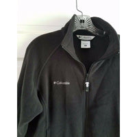 Columbia Black Fleece Jacket Lightweight Spring Full Zip Up Anorak Womens M