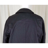 Pietro Sabatini Placket Front Trench Coat Mens 36L Removable Pile Fur Lining