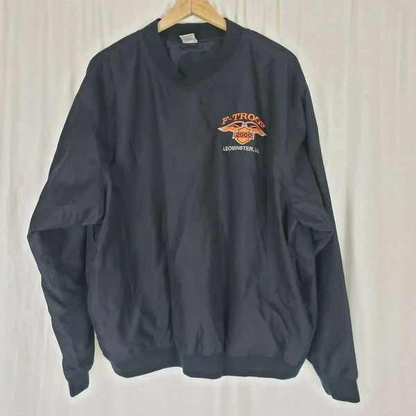 Harley Davidson F-Troop 2000 Leominster MA Pullover Nylon Shirt Jacket Mens sz L