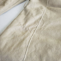 Mystree Vegan Faux Suede Sherpa Lined Drape Ruffled Swing Jacket Coat Womens S
