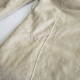 Mystree Vegan Faux Suede Sherpa Lined Drape Ruffled Swing Jacket Coat Womens S