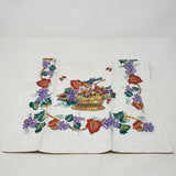 VINTAGE Colonial Williamsburg Birds Fruit Bowl Flour Sack Linen Tea Towel AARFAC