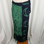 Ethnic Dreams Half Moon Wrap Skirt Long Maxi Hippie Boho Pagan Witch Womens M