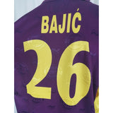 NAAI Bajic # 26 Soccer Futbol Jersey Mens M Purple Gold Speckled Sheen Collared