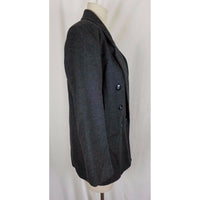 Lord & Taylor Petites Wool Cashmere Gray Double Breasted Blazer Jacket Womens PM