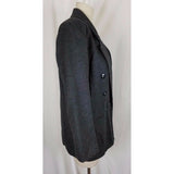 Lord & Taylor Petites Wool Cashmere Gray Double Breasted Blazer Jacket Womens PM
